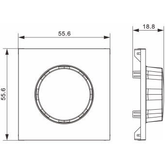 Накладка для светорегулятора поворотного, матовый карбон, серия A07