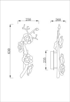 Бра Fluorite FL1098-3WR