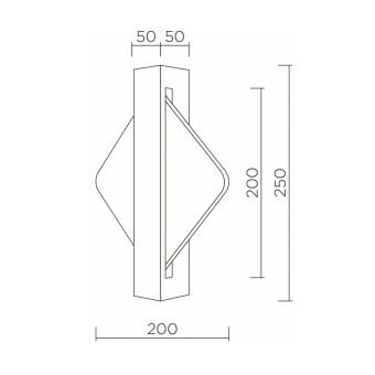 Бра LED4U L7388-250 BK