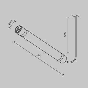 Соединитель для шинопровода Maytoni Technical CA011-L300-100W-B