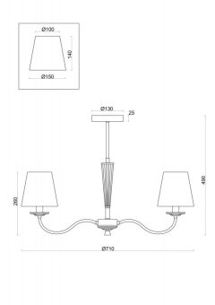 Люстра на штанге Freya FR2027PL-05N