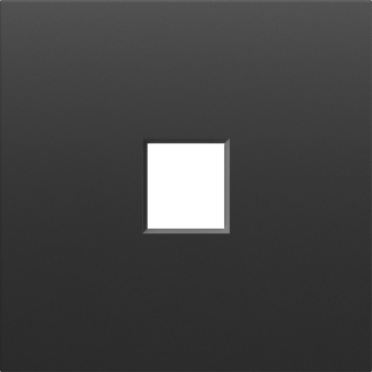 Накладка 1-я для розеток RJ45, TV, SAT, черный графит, серия S08