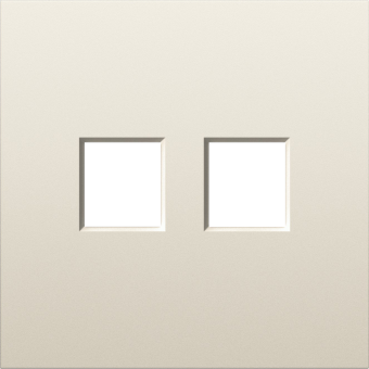 Накладка 2-я для розеток RJ45, TV, SAT, слоновая кость, серия S08