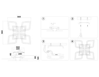 Накладная люстра Ambrella Light FA8911