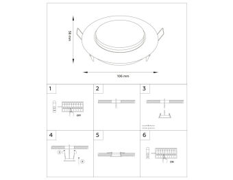 Встраиваемый светильник Ambrella Light G101 BK