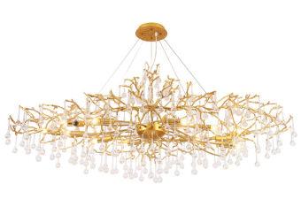 Подвесная люстра Crystal Lux REINA V2 SP12 L1500 GOLD PEARL