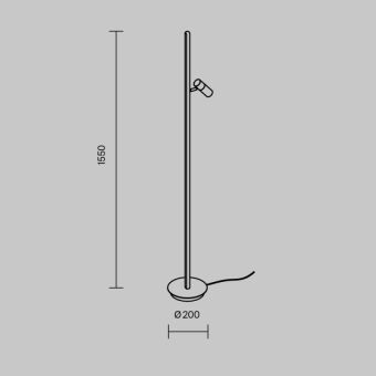 Торшер Maytoni MOD395FL-L28B3K