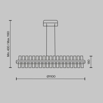 Подвесная люстра Maytoni MOD173PL-L48BS3K