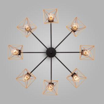 Люстра на штанге Eurosvet 70107/8 черный/латунь