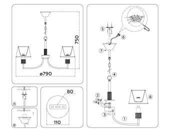 Подвесная люстра Ambrella Light LH71217