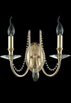 Бра Crystal Lux VICTORIA AP2 GOLD/AMBER