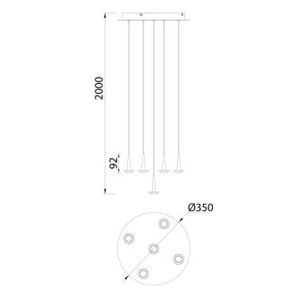 Каскадная люстра Mantra 8932+5PL (8942-8945)