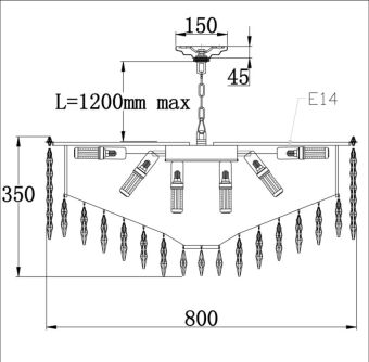 Подвесная люстра Fluorite FL1191-22P