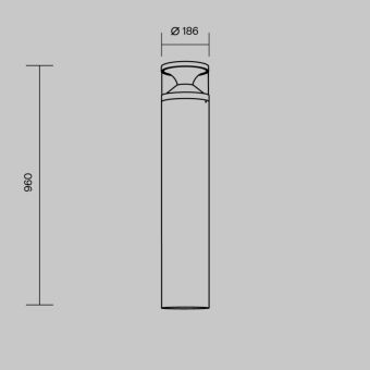 Садово-парковый светильник Maytoni O496FL-L21B3K2
