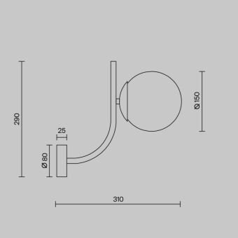 Бра Maytoni MOD109WL-01BS