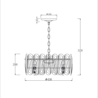 Подвесная люстра Escada 2114/6S Gold