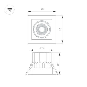 Встраиваемый светильник Arlight 057913