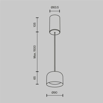 Подвесной светильник Maytoni Technical P113-L12-3K-BS