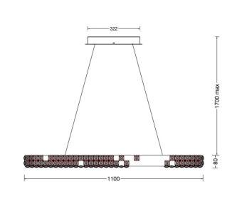 Подвесная люстра Fluorite FL1106-11PO