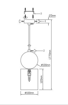 Подвесной светильник Fluorite FL1025-1P