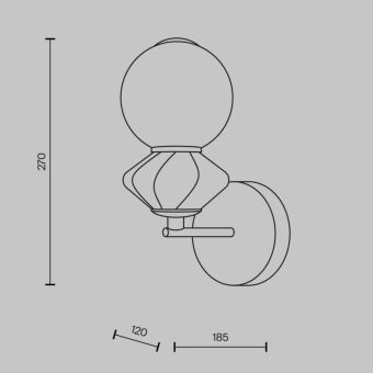 Бра Maytoni MOD362WL-L5GR3K