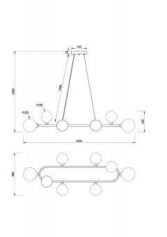 Подвесная люстра Freya FR5222PL-08B1