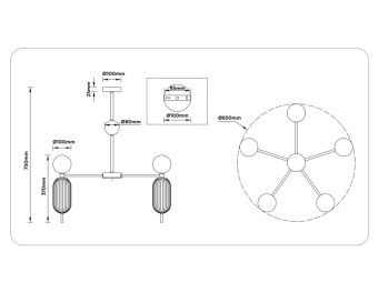 Люстра на штанге Ambrella Light LH53104