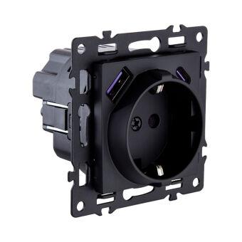 Розетка KOLLINGER AS-016BK