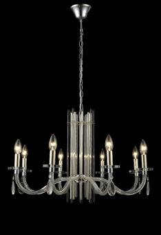 Подвесная люстра Crystal Lux AURELIO SP8 GOLD+CHROME/TRANSPARENT