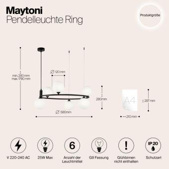 Подвесная люстра Maytoni MOD013PL-06B