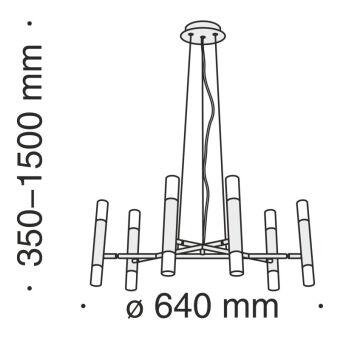 Подвесная люстра Maytoni MOD031PL-12B