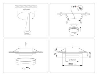 Встраиваемый светильник Ambrella Light TN5215