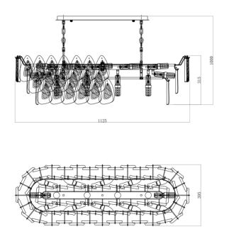 Подвесная люстра Fluorite FL1092-16P