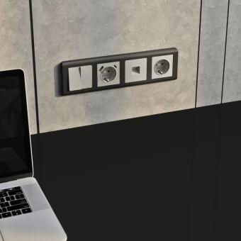 Розетка Werkel W1281004 дымчатый