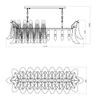 Подвесная люстра Fluorite FL1093-8P