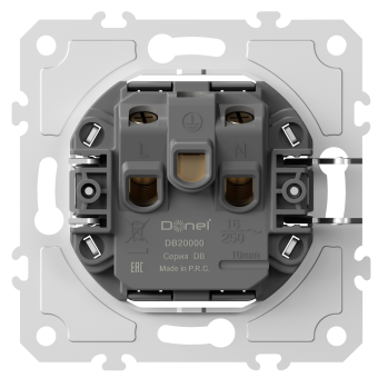 Механизм универсальной розетки мультистандарт 16А 250В~ на винтах, серия DB