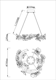Подвесная люстра Fluorite FL1098-16P