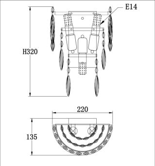 Бра Fluorite FL1061-3W