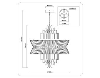Подвесная люстра Ambrella Light LH41023
