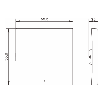Клавиша 1-я с подсветкой, глянцевый белый, серия A07