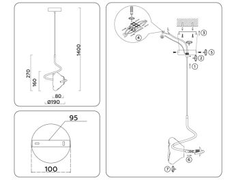 Подвесной светильник Ambrella Light LH15001