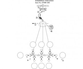 Подвесная люстра Kink Light 07508-20,20
