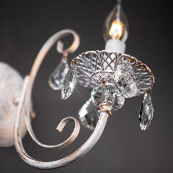 Бра Eurosvet 3305/1 белый с золотом/прозрачный хрусталь Strotsk