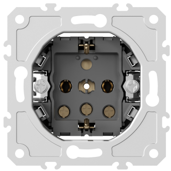 Механизм розетки Schuko с заземлением 16А 250В~ на винтах, серия DB