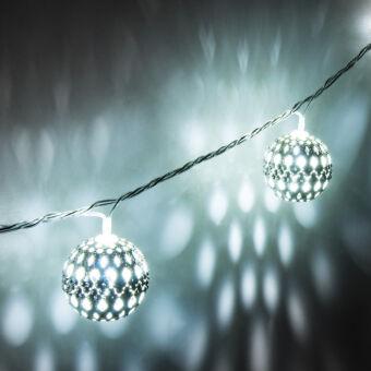 Светодиодная нить Eurosvet 400-003 хром/белый с эффектом мерцания 2,8м IP20