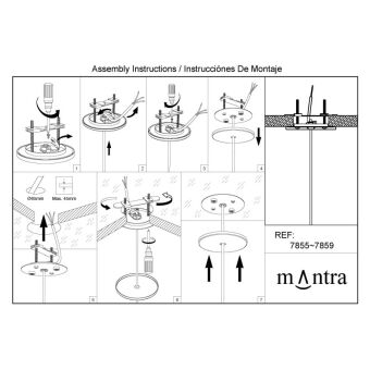 Подвесной светильник Mantra 8251+7856