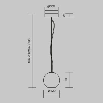 Подвесной светильник Maytoni MOD461PL-01B