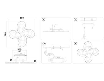 Накладная люстра Ambrella Light FA1702