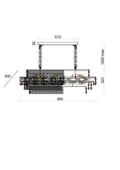 Подвесная люстра Fluorite FL1059-17P
