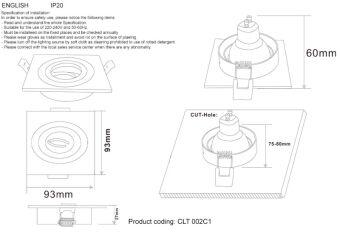Встраиваемый светильник Crystal Lux CLT 002C1 WH